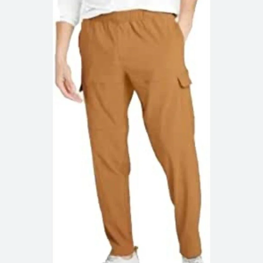 All In Motion Pants Mens‎ Small Woven Cargo Jogger Orange Yellow Butterscotch